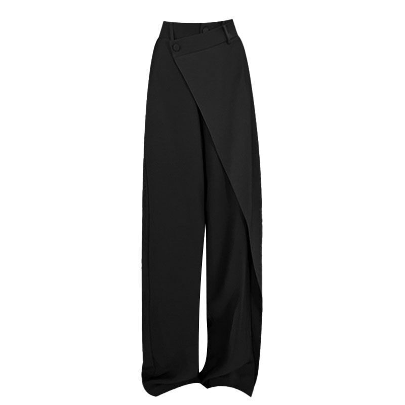 Brunhilde - Pantalon Large à Boutons et Coupe Asymétrique