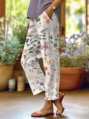 Jasmine - Pantalon Décontracté Ample À Fleurs