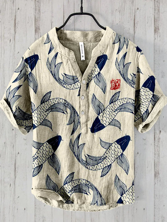 Koi - Chemise à Imprimé Japonais