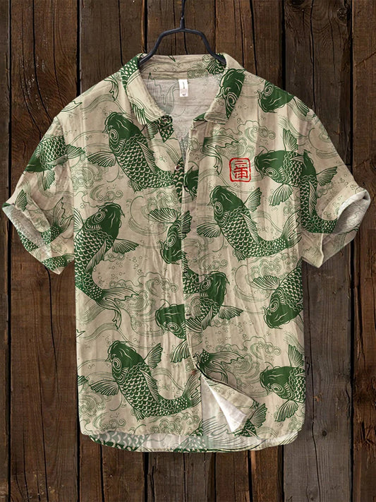 Koi - Chemise à Imprimé Japonais