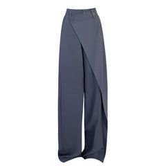 Brunhilde - Pantalon Large à Boutons et Coupe Asymétrique