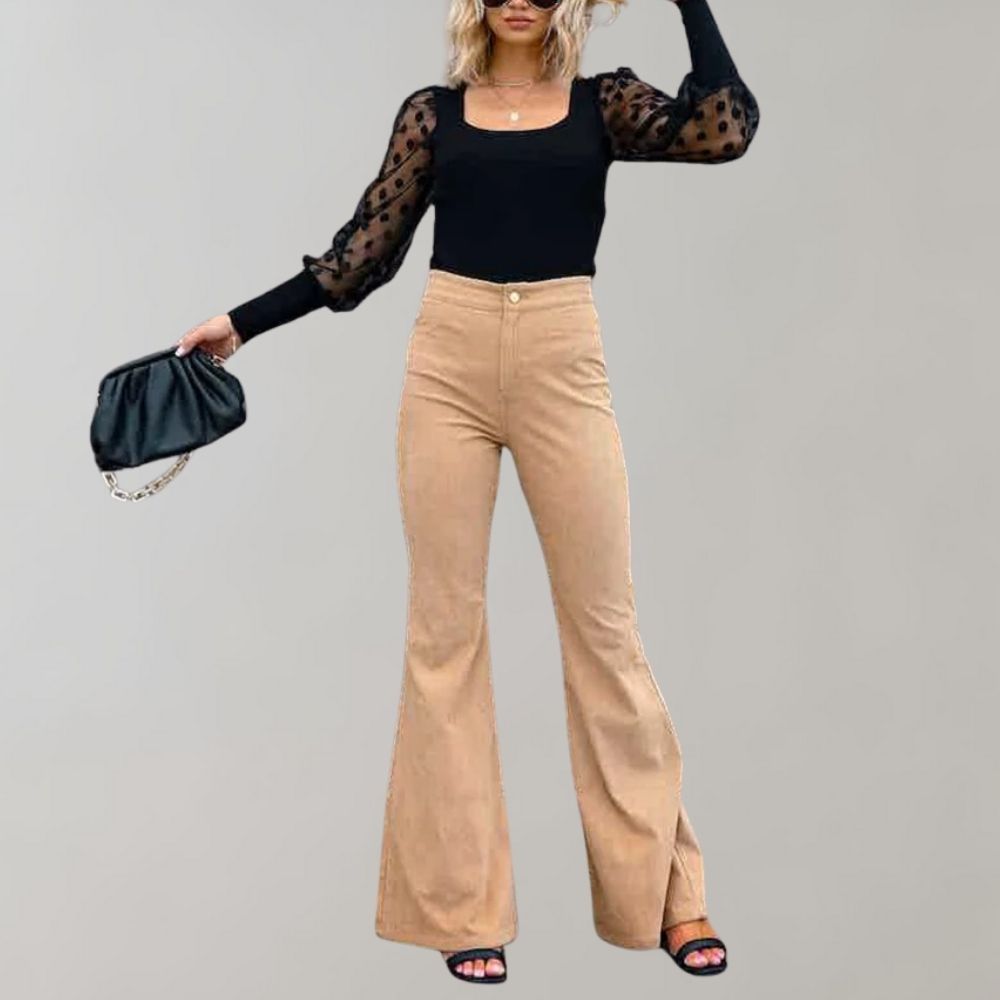 Roxanne - Pantalon Évasé En Velours Côtelé Pour Femme