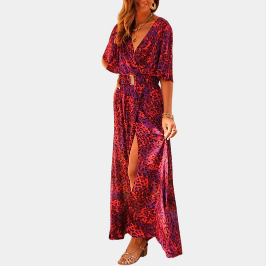 Sarah - Robe Portefeuille Maxi pour Femmes