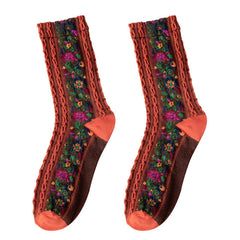 Shaden - Chaussettes Brodées Fleur