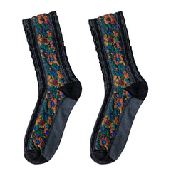 Shaden - Chaussettes Brodées Fleur