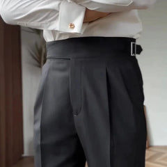 Ellis - Pantalon Classique À Taille Haute Avec Boucle Pour Homme