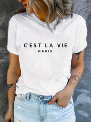 Christi-T-shirt à col rond