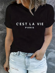 Christi-T-shirt à col rond