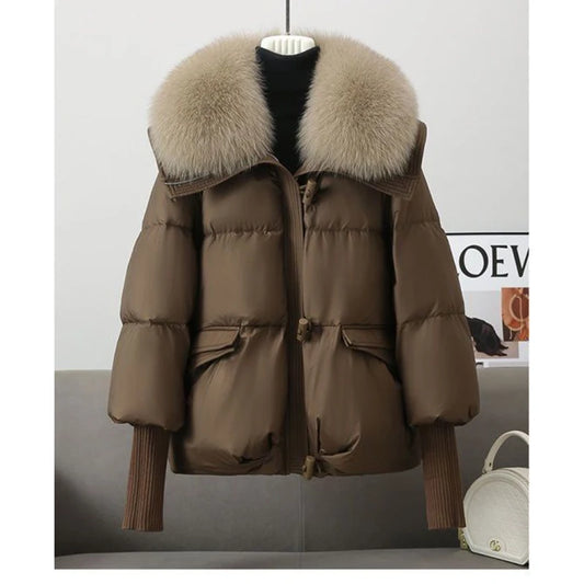 Wilii-Manteau D'hiver Avec Col En Fourrure