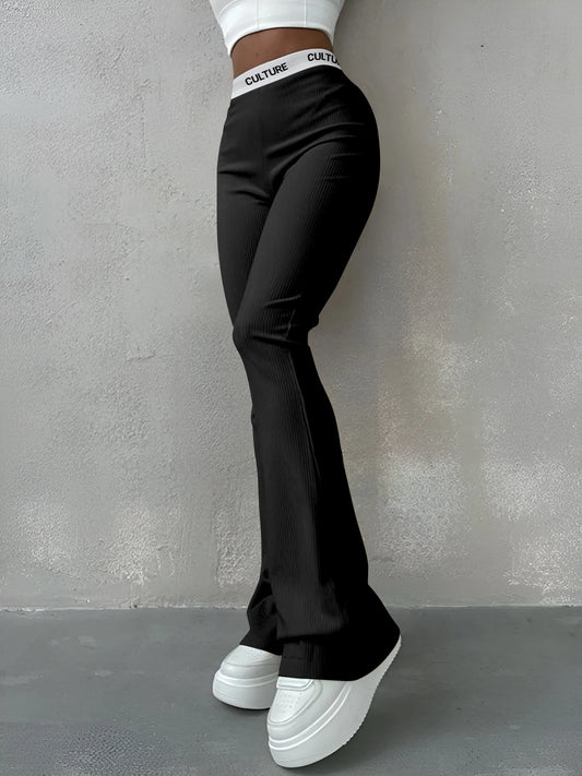 Astri-Pantalon Évasé Taille Haute