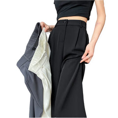 Bodil-Pantalon Large en Soie Glacée pour Femme