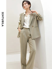 Toriya-Ensemble Blazer Pantalon Femme