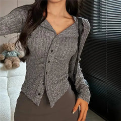 Kio-Cardigan en Tricot Doux pour Femme