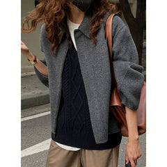 Laline-Cardigan en Tweed pour Femme