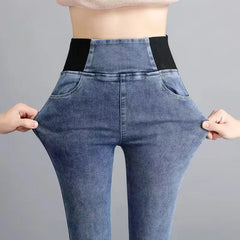 Leia- Jean Slim Taille Haute pour Femme