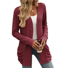 Mirana-Cardigan Décontracté Uni pour Femme