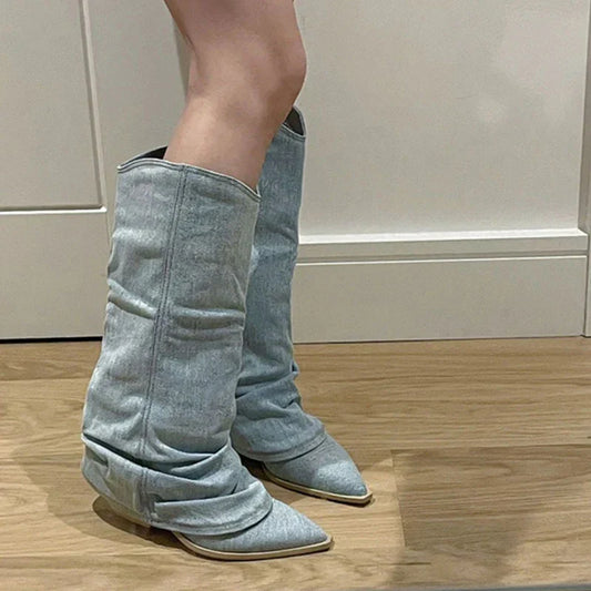 Calliope - Bottes en Denim pour Femmes