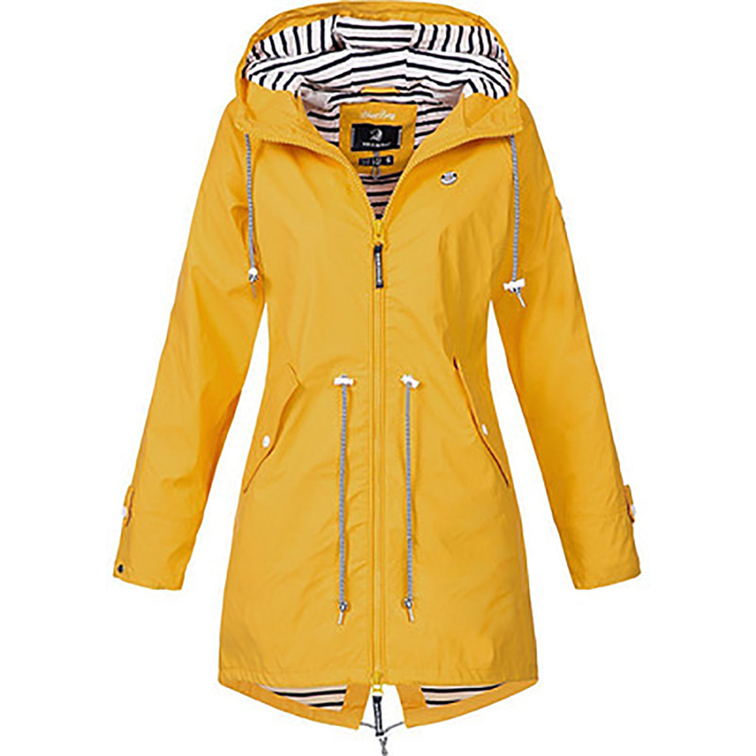 Mayne Manteau Long Imperméable À Capuche Pour Femme