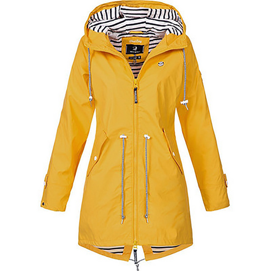 Mayne Manteau Long Imperméable À Capuche Pour Femme