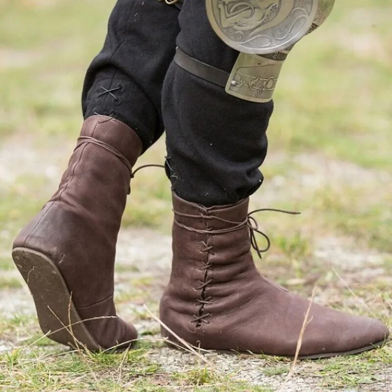 Eadric - Bottes Médiévales en Cuir pour Hommes