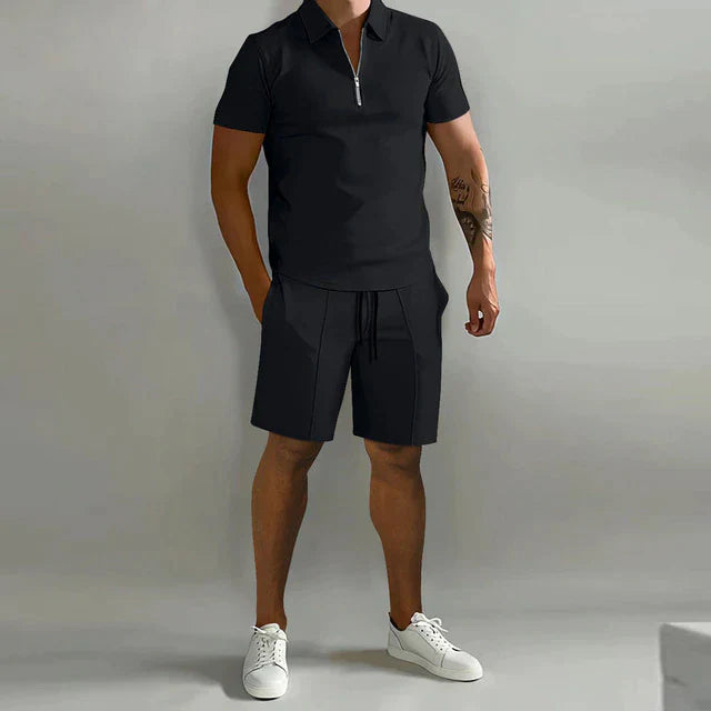 Alfie - Polo Luxe Et Short Ensemble D'Été Pour Homme