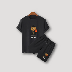 Timo - Ensemble T-shirt Graphique Ours en Peluche et Short