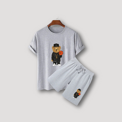 Timo - Ensemble T-shirt Graphique Ours en Peluche et Short