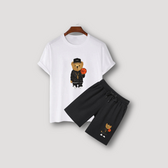 Timo - Ensemble T-shirt Graphique Ours en Peluche et Short