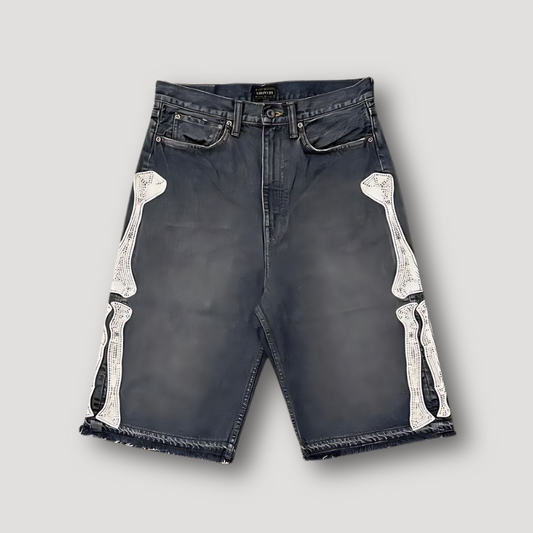 Sam – Shorts en Jean Amples avec Patches Brodés