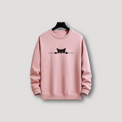 Emil - Sweatshirt Graphique Chat Noir