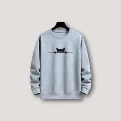 Emil - Sweatshirt Graphique Chat Noir