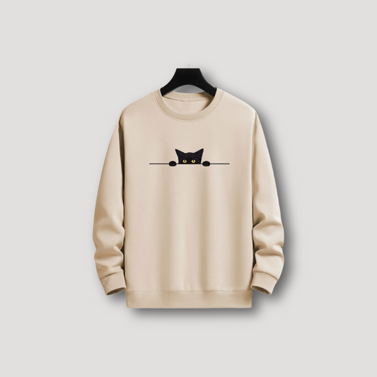 Emil - Sweatshirt Graphique Chat Noir