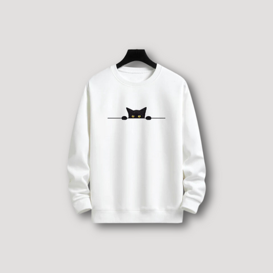 Emil - Sweatshirt Graphique Chat Noir