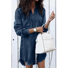 Ada - Robe En Jean Style Chemise