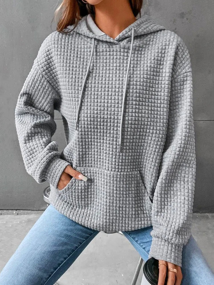 Lili-Sweat à capuche gris avec motif