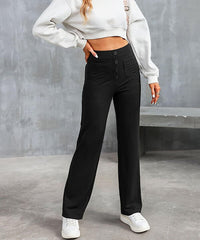 Rowena - Pantalon Casual Taille Haute Élastique