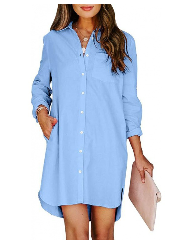 Ada - Robe En Jean Style Chemise