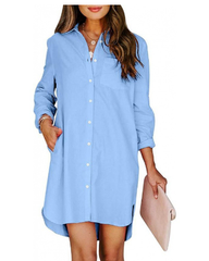 Ada - Robe En Jean Style Chemise