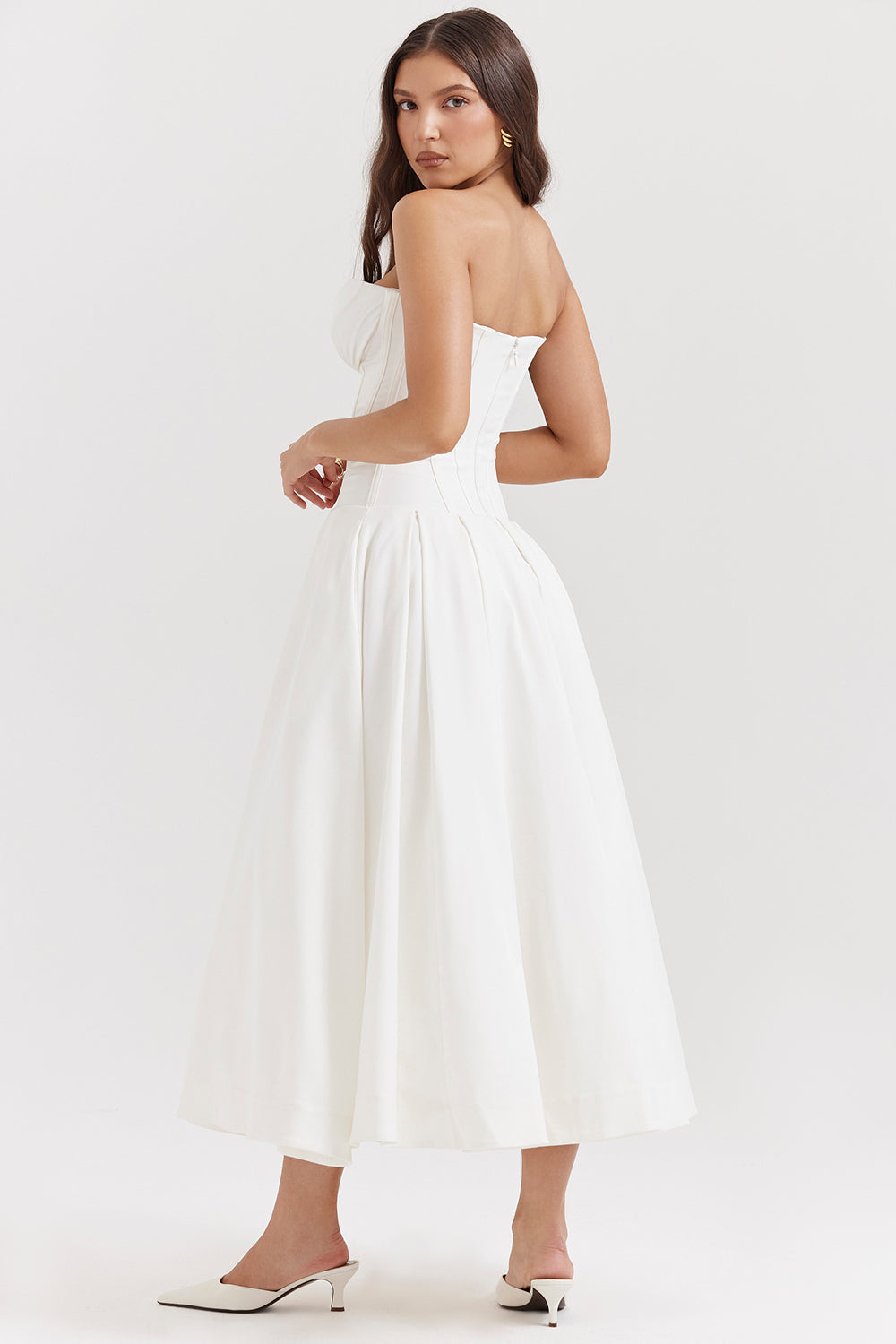 Adèle - Robe Midi Bustier Style Ballerine