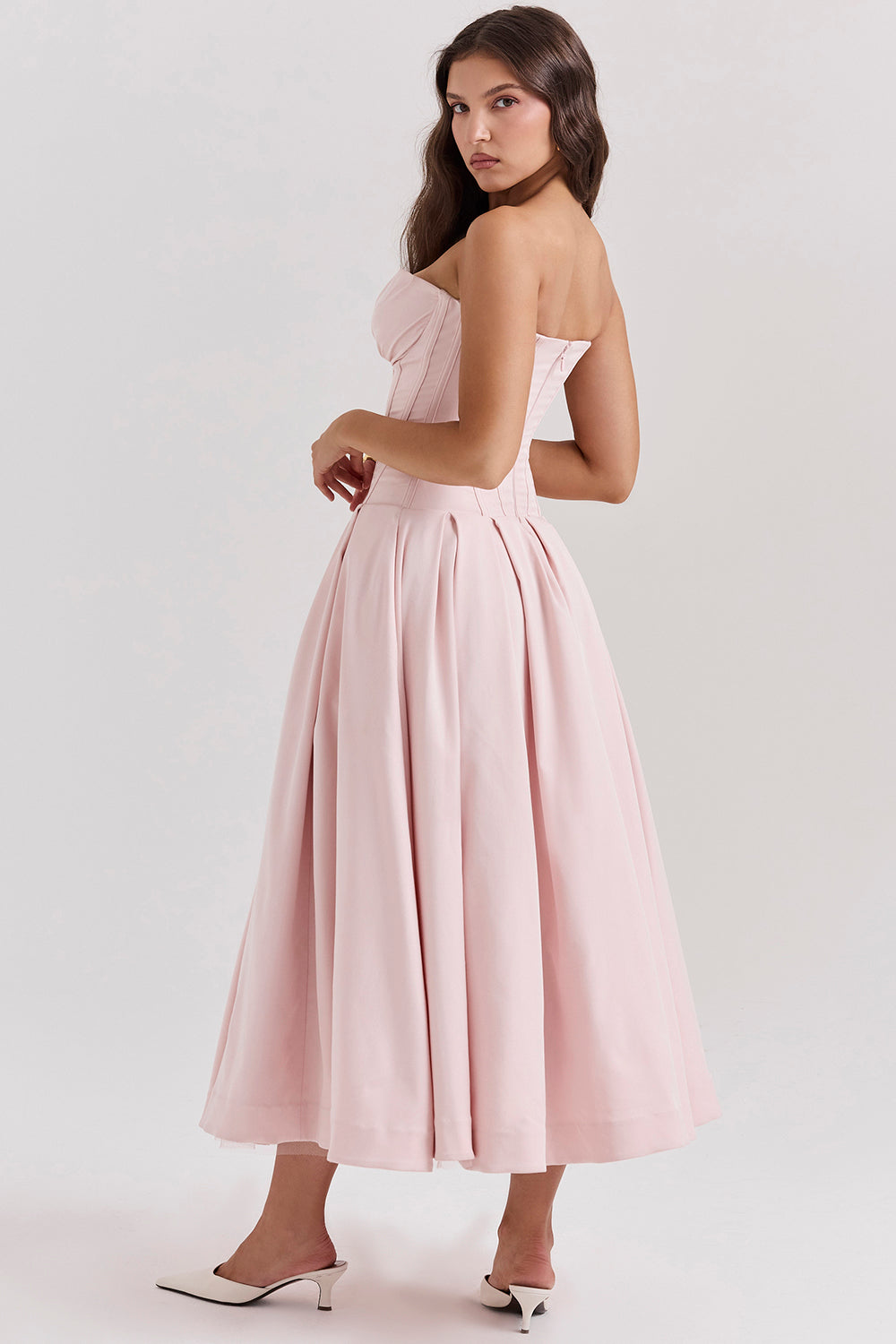 Adèle - Robe Midi Bustier Style Ballerine