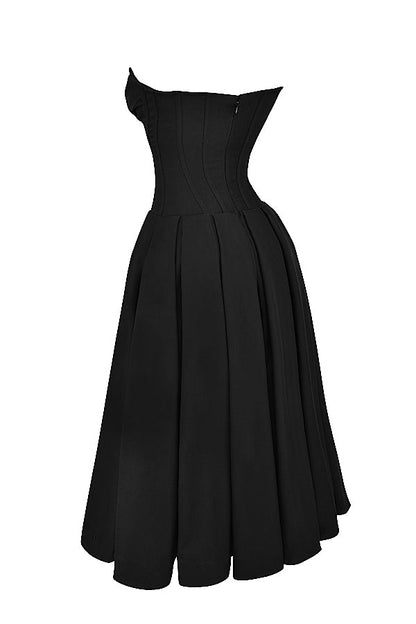 Adèle - Robe Midi Bustier Style Ballerine